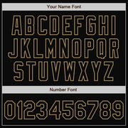 Custom White Black-Old Gold Bomber Full-Snap Varsity Letterman Split Fashion Jacket