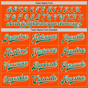 Custom Orange Kelly Green-White Bomber Full-Snap Varsity Letterman Jacket