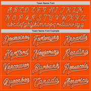 Custom Orange White-Black Bomber Full-Snap Varsity Letterman Jacket