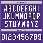 Custom Purple White-Black Bomber Full-Snap Varsity Letterman Jacket