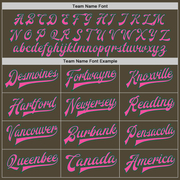 Custom Olive Pink-Kelly Green Bomber Full-Snap Varsity Letterman Salute To Service Jacket