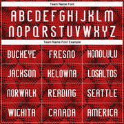 Custom Red White-Black Geometric Shape Sublimation Volleyball Uniform Jersey