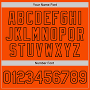 Custom Orange Black Bomber Full-Snap Varsity Letterman Jacket