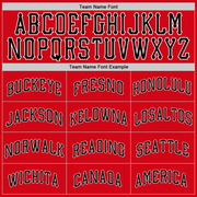 Custom Red Black-White Authentic Throwback Rib-Knit Baseball Jersey Shirt