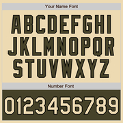 Custom Cream Black-Olive Bomber Varsity Letterman Two Tone Zipper Jacket