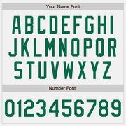 Custom White Kelly Green Pinstripe Kelly Green Bomber Full-Snap Varsity Letterman Jacket