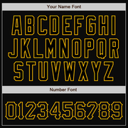 Custom Black Gold Pinstripe Gold Bomber Full-Snap Varsity Letterman Jacket