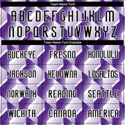 Custom Purple Black-White Geometric Shape Sublimation Volleyball Uniform Jersey