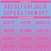 Custom Light Blue Pink Geometric Shape Sublimation Volleyball Uniform Jersey