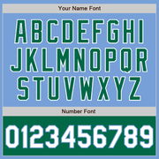 Custom Light Blue White-Kelly Green Bomber Varsity Letterman Two Tone Zipper Jacket