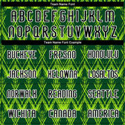 Custom Green Black-Neon Green Abstract Shape Sublimation Volleyball Uniform Jersey