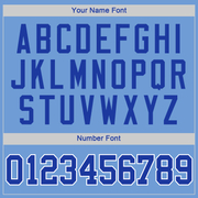 Custom Light Blue Royal-White Authentic Throwback Rib-Knit Baseball Jersey Shirt