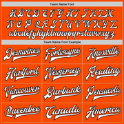 Custom Orange White-Black Bomber Full-Snap Varsity Letterman Jacket