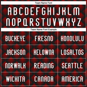 Custom Black White-Red Geometric Shape Sublimation Volleyball Uniform Jersey