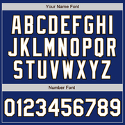 Custom Royal White Old Gold-Black Bomber Full-Snap Varsity Letterman Jacket