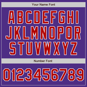 Custom Purple Red-White Bomber Full-Snap Varsity Letterman Jacket