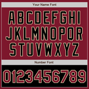 Custom Crimson Black-Cream Bomber Varsity Letterman Two Tone Zipper Jacket