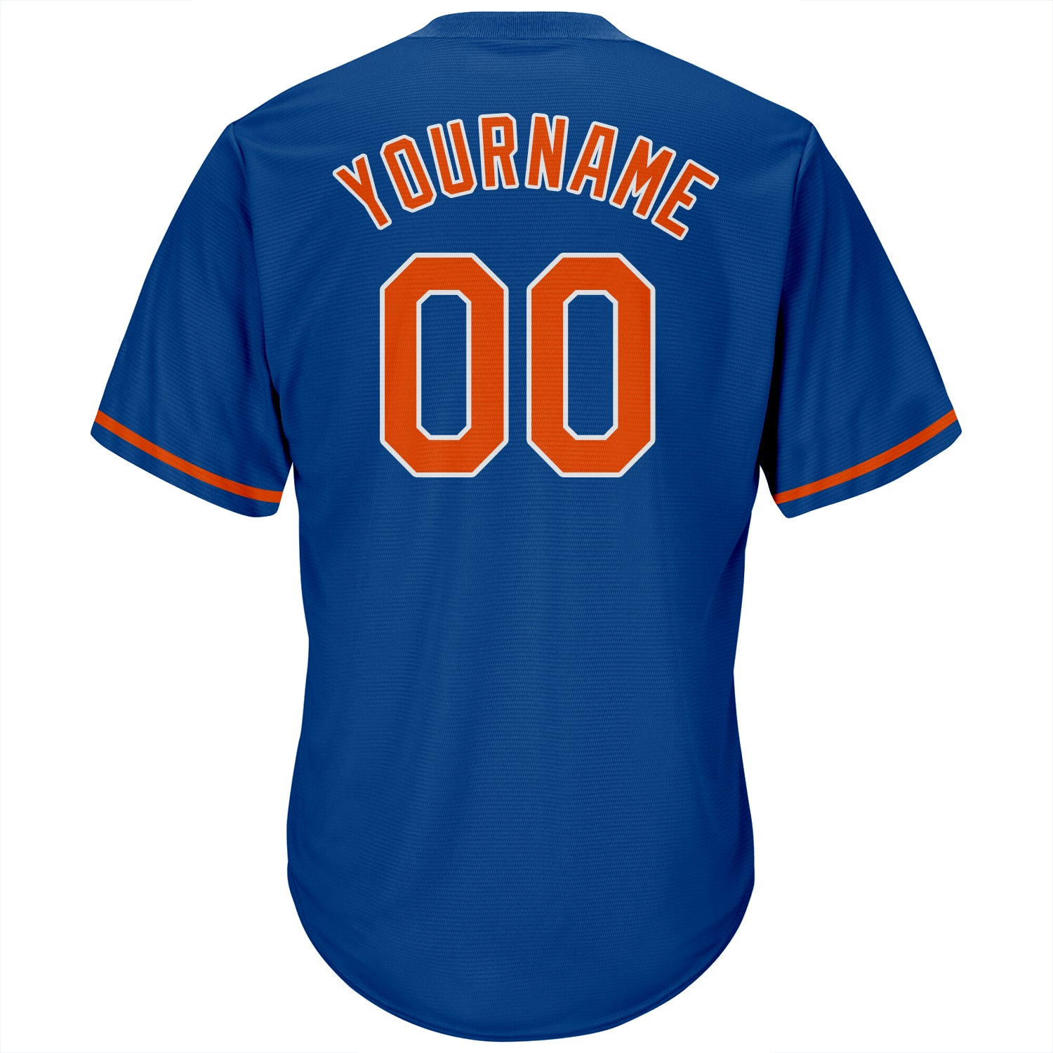 Custom Royal Orange-White Authentic Throwback Rib-Knit Baseball Jersey Shirt