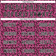 Custom Pink Black-White Geometric Shape Sublimation Volleyball Uniform Jersey