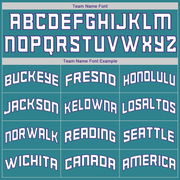 Custom Aqua Purple-White Authentic Throwback Rib-Knit Baseball Jersey Shirt