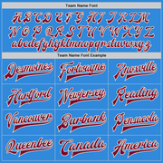 Custom Powder Blue Maroon-Cream Bomber Full-Snap Varsity Letterman Jacket