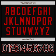 Custom Black Red Pinstripe White Bomber Full-Snap Varsity Letterman Jacket