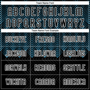 Custom Black Sky Blue-White Geometric Shape Sublimation Volleyball Uniform Jersey