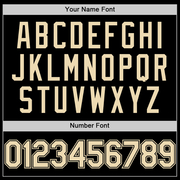 Custom Black Cream Bomber Full-Snap Varsity Letterman Two Tone Hoodie Jacket