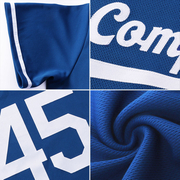 Custom Royal Orange-White Authentic Throwback Rib-Knit Baseball Jersey Shirt