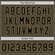 Custom Olive Black-Old Gold Bomber Full-Snap Varsity Letterman Salute To Service Jacket