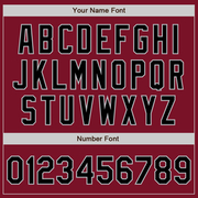 Custom Crimson Black-Gray Bomber Full-Snap Varsity Letterman Two Tone Jacket