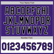 Custom Purple Black-White Bomber Varsity Letterman Two Tone Zipper Jacket