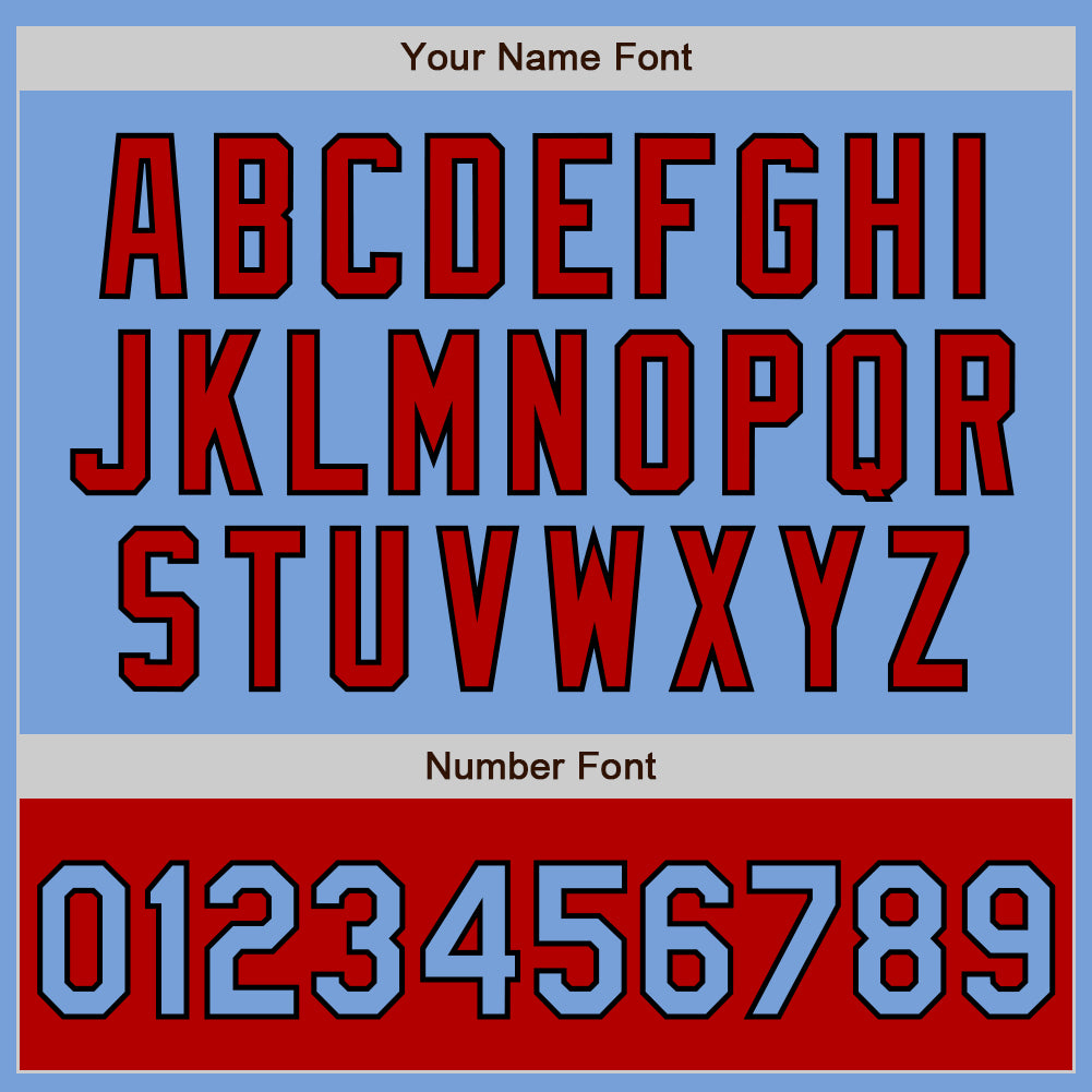 Custom Light Blue Black-Red Bomber Varsity Letterman Two Tone Zipper Jacket