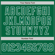 Custom White Kelly Green Bomber Full-Snap Varsity Letterman Split Fashion Jacket