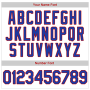 Custom White Royal Pinstripe Royal-Red Authentic Throwback Rib-Knit Baseball Jersey Shirt