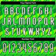 Custom Neon Green White-Black Abstract Shape Sublimation Volleyball Uniform Jersey