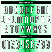 Custom Kelly Green White-Black Abstract Lines Sublimation Volleyball Uniform Jersey