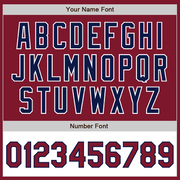 Custom Crimson Navy-White Bomber Varsity Letterman Two Tone Zipper Jacket