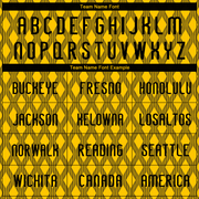 Custom Yellow Black-White Geometric Shape Sublimation Volleyball Uniform Jersey