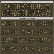 Custom Olive Camo-Black Authentic Throwback Rib-Knit Salute To Service Baseball Jersey Shirt