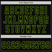 Custom Black Neon Green Pinstripe Neon Green Bomber Full-Snap Varsity Letterman Jacket