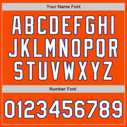 Custom Orange White-Royal Bomber Full-Snap Varsity Letterman Two Tone Jacket