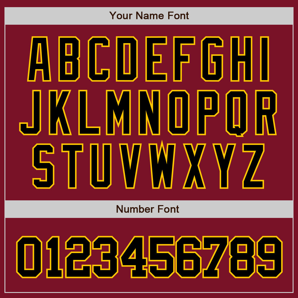 Custom Crimson Black-Gold Bomber Full-Snap Varsity Letterman Jacket