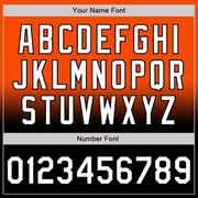 Custom Orange White-Black Bomber Full-Snap Varsity Letterman Fade Fashion Jacket