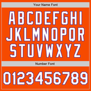 Custom Orange White-Purple Bomber Full-Snap Varsity Letterman Two Tone Jacket