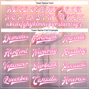 Custom Medium Pink White-Pink Flamingo 3D Pattern Design Bomber Full-Snap Varsity Letterman Jacket