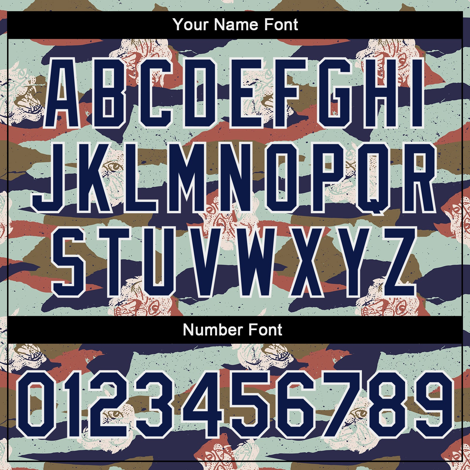 Custom Camo Navy-White Tiger 3D Pattern Design Bomber Full-Snap Varsity Letterman Salute To Service Jacket