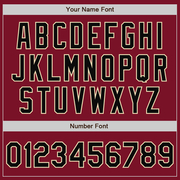 Custom Crimson Black Cream-City Cream Bomber Full-Snap Varsity Letterman Two Tone Jacket