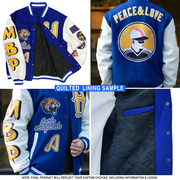 Custom Gold Maroon-Cream Angry Bull 3D Pattern Design Bomber Full-Snap Varsity Letterman Jacket
