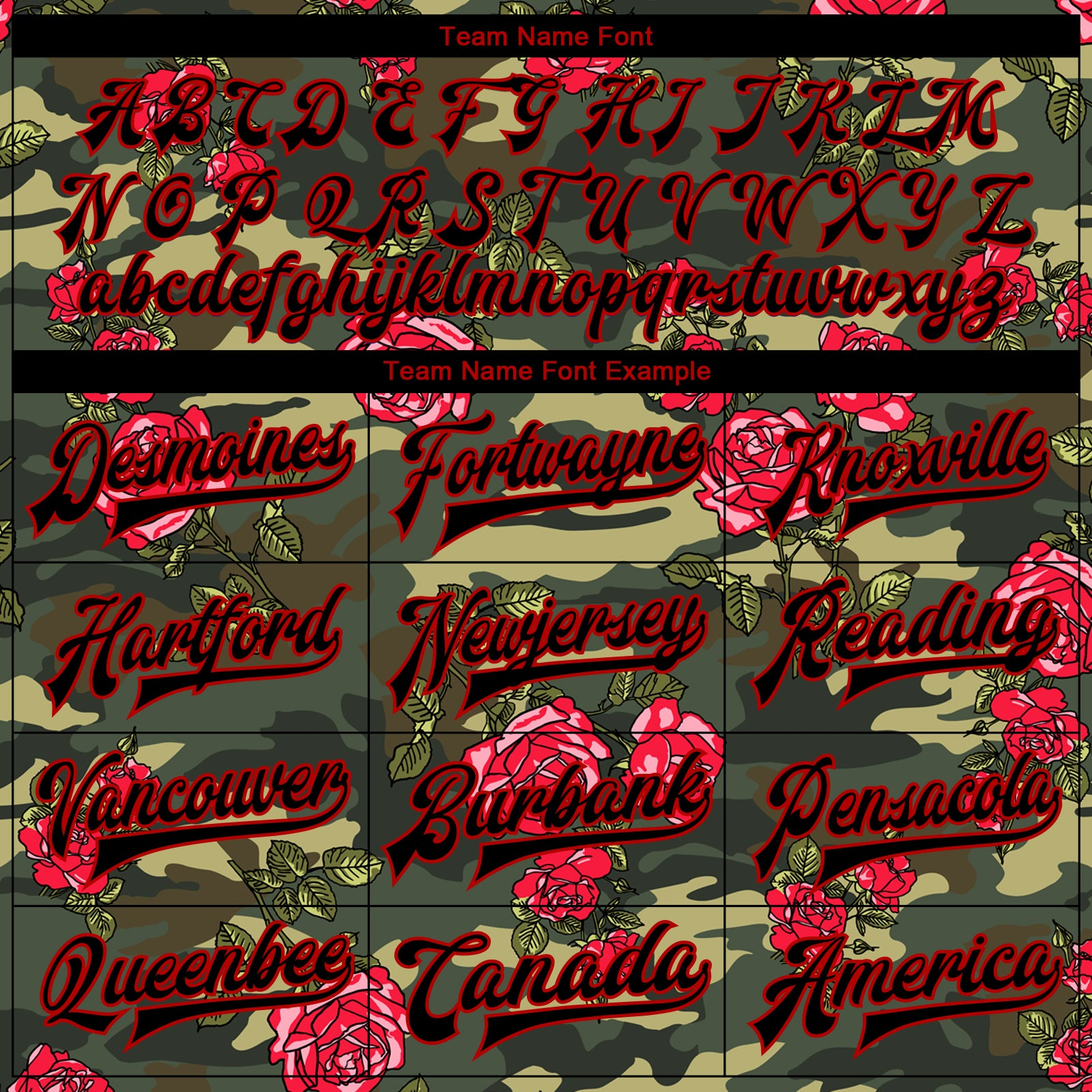 Custom Camo Black-Red Rose 3D Pattern Design Bomber Full-Snap Varsity Letterman Salute To Service Jacket
